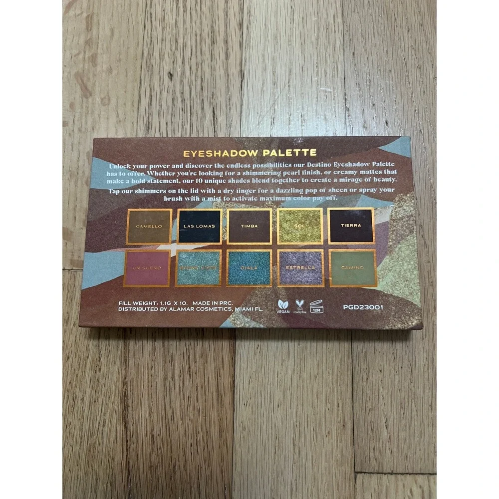 Alamar Cosmetics Destino Eyeshadow Palette Unisex 10-Pan Multi-Color NEW